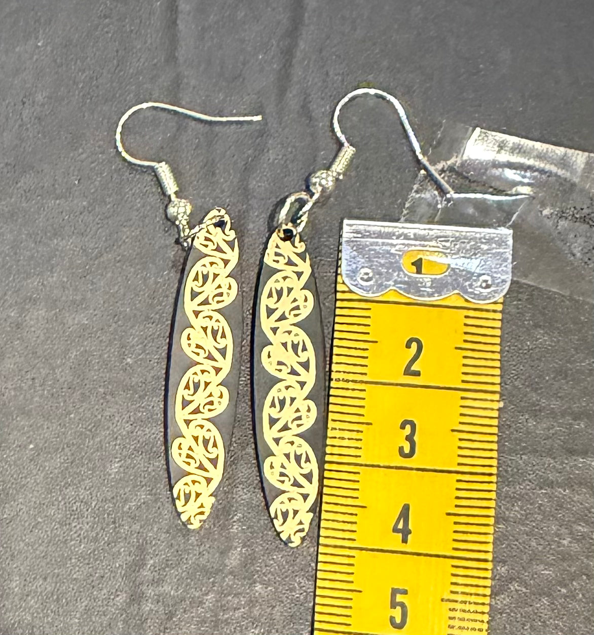 Acrylic  gold Earring