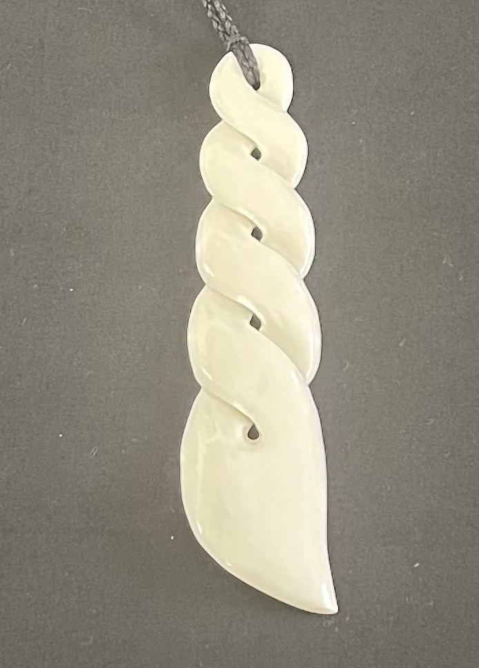 Twist Pendant - Bone Carving