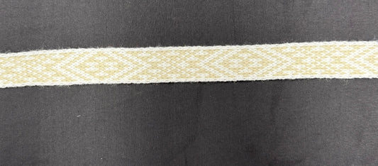 1inch White and Beige - Taniko Band