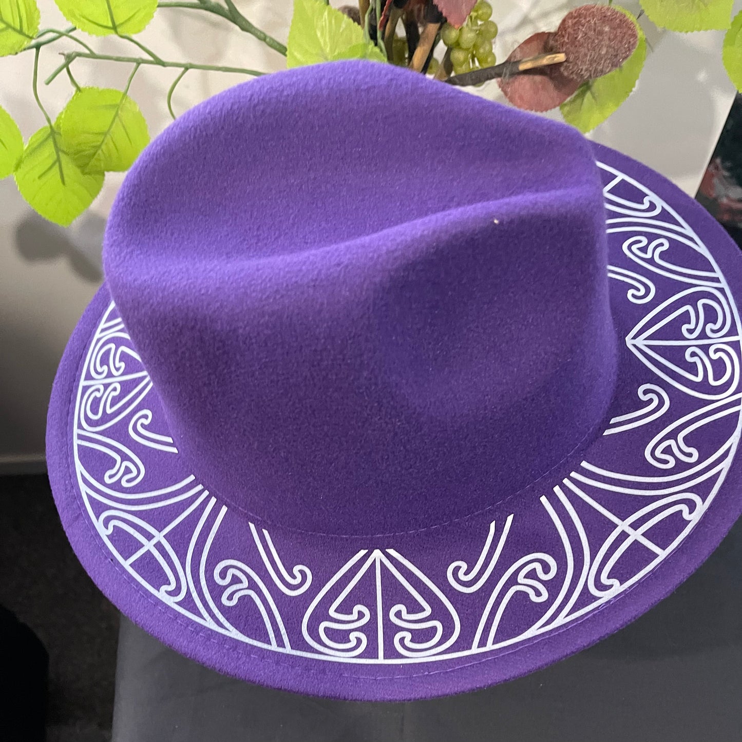 Potae - 57 cm Purple Fendora Felt Hat - Ready to Decorate Your Own Design