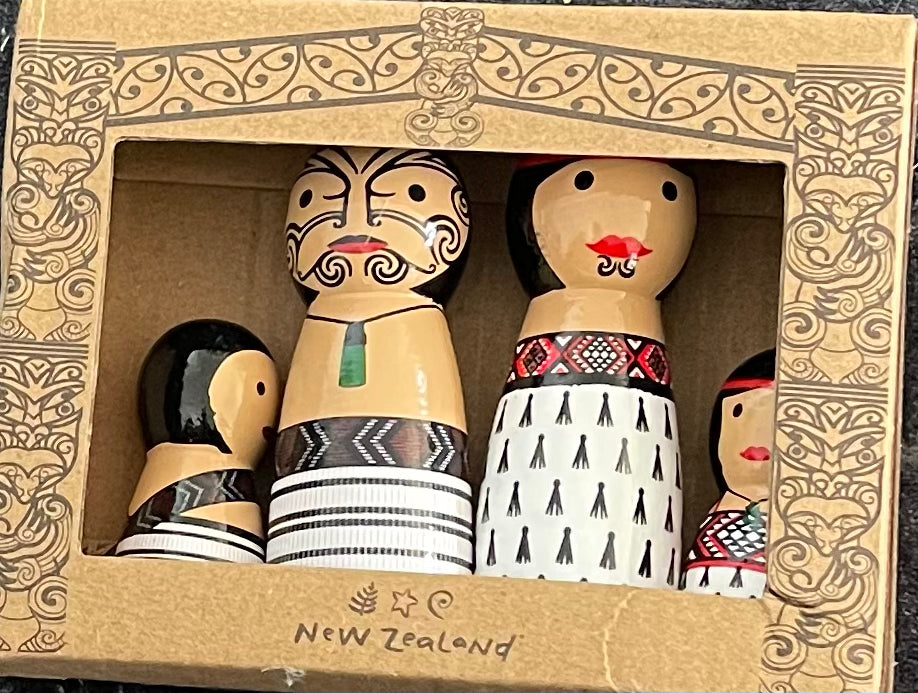 Wooden Whanau Maori Peg Dolls - Maori Toys