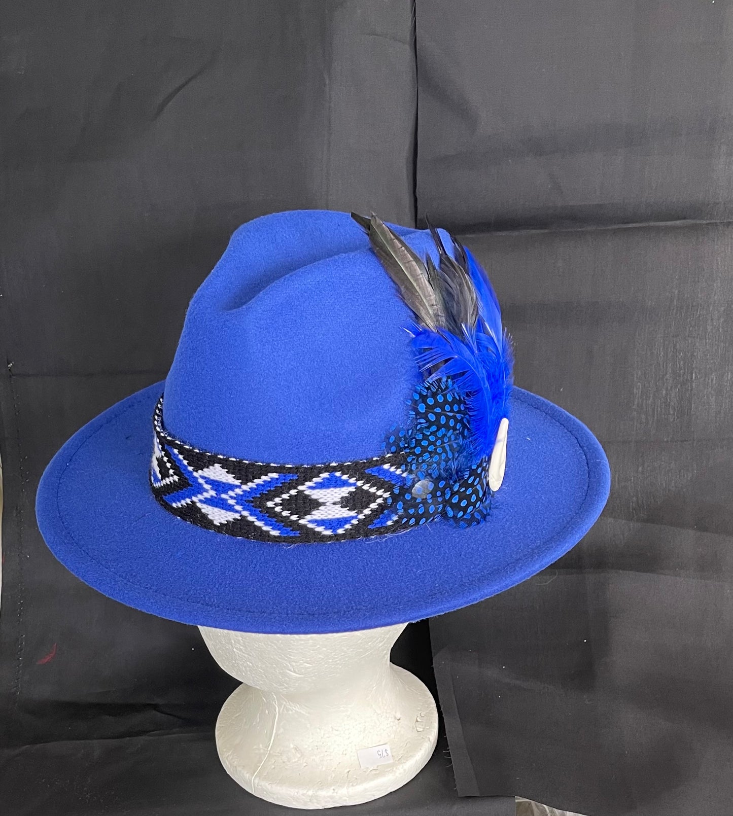 Potae - Royal Blue Fedora Felt Hat