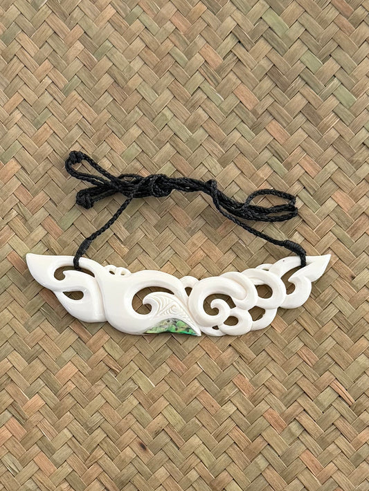 Koru Breastplate - Bone Carving