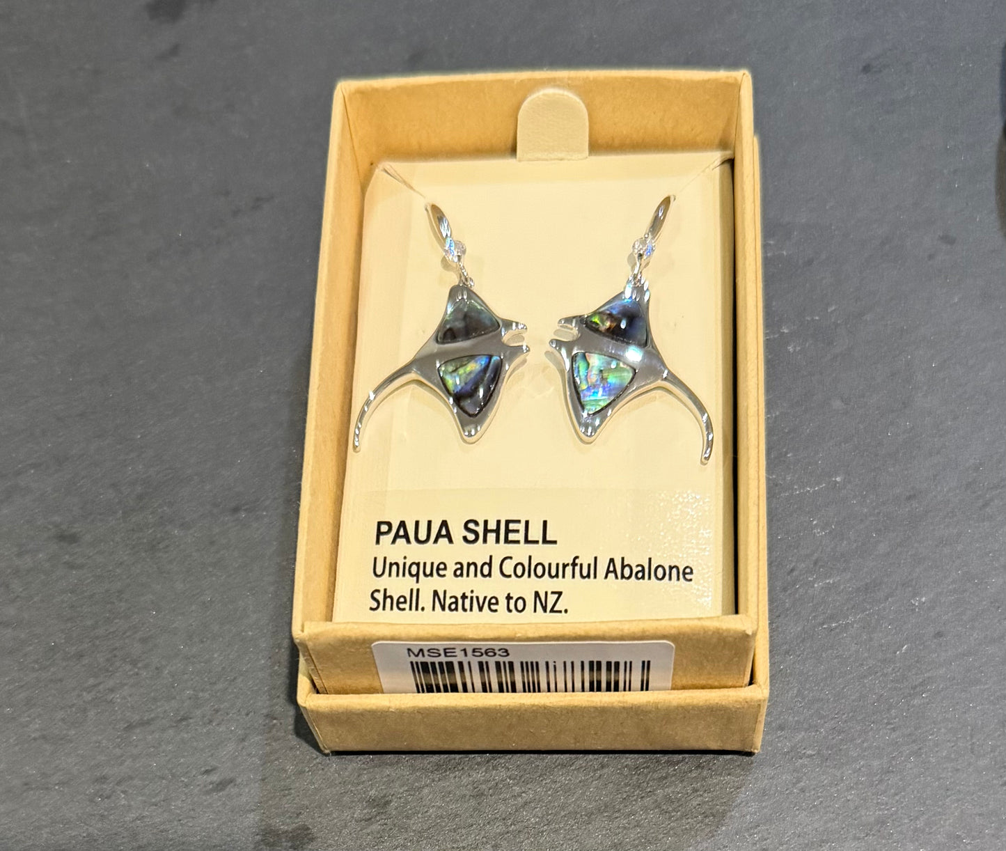 Paua stingray Maori Design Earrings