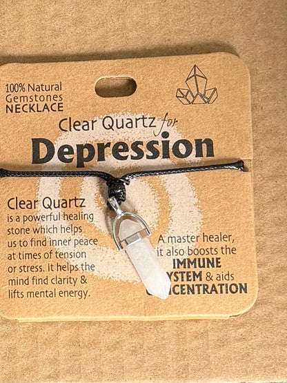 Gemstone Crystal Bracelet and pendant set - Depression