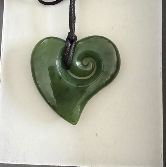 Little Heart with a Koru Pounamu Necklace