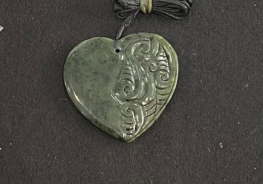 Engraved Heart Pounamu Necklace