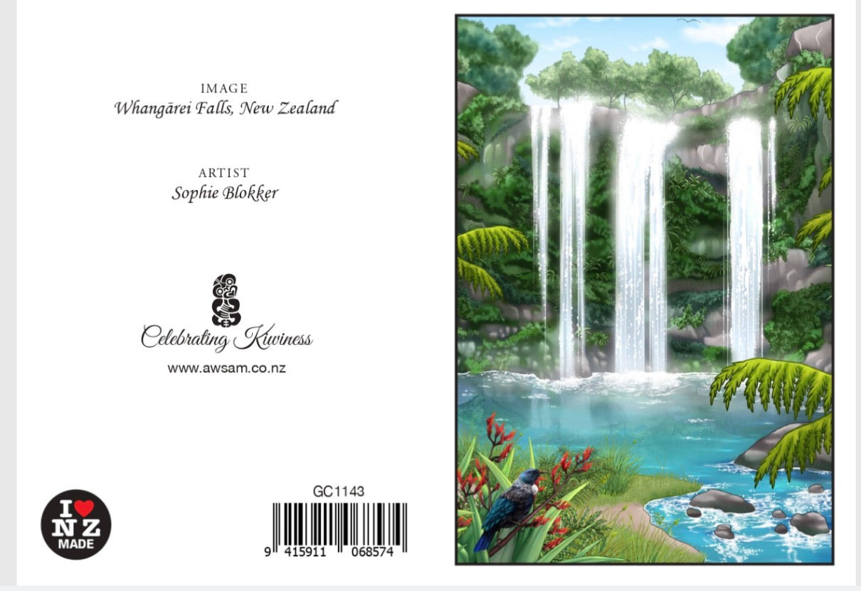 Maori Art Cards by Sophie Blokker Whangārei Falls
