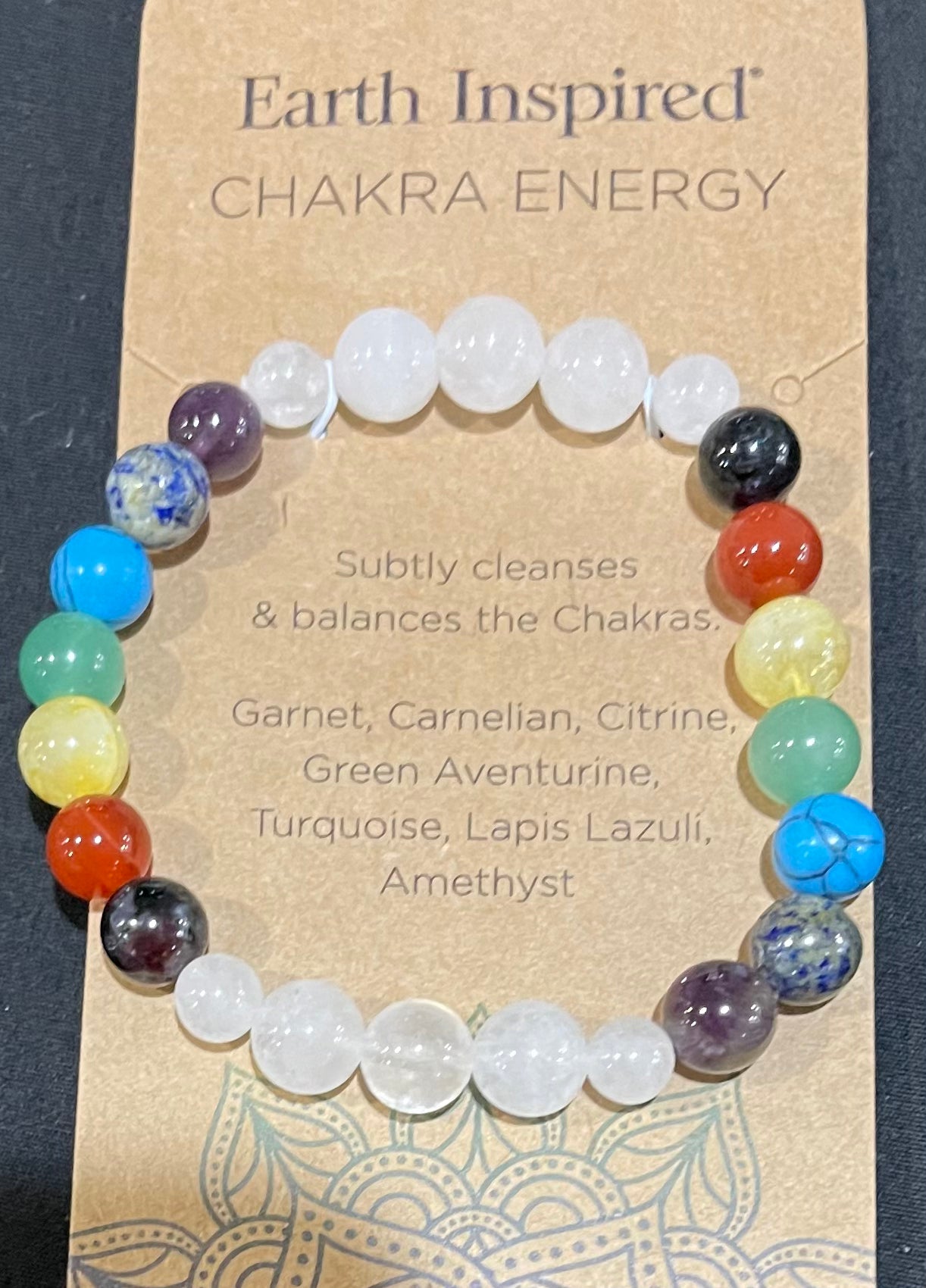 Earth Inspired Gemstone Crystal Bracelet - Chakra Energy