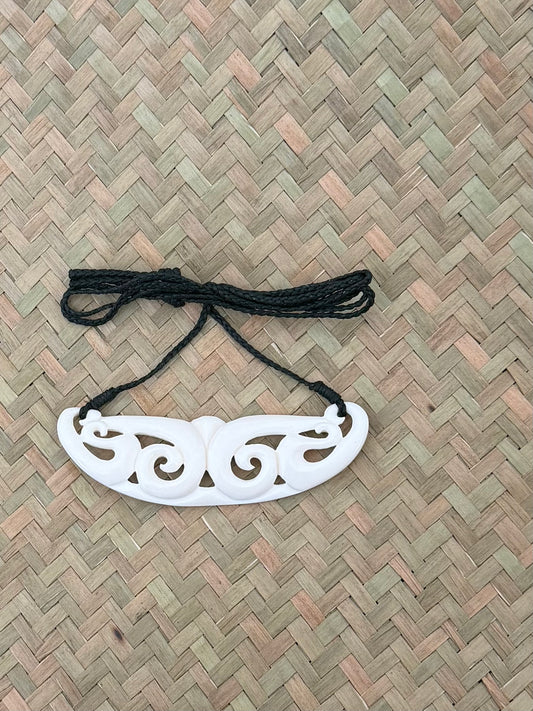 Carved beef bone breastplate