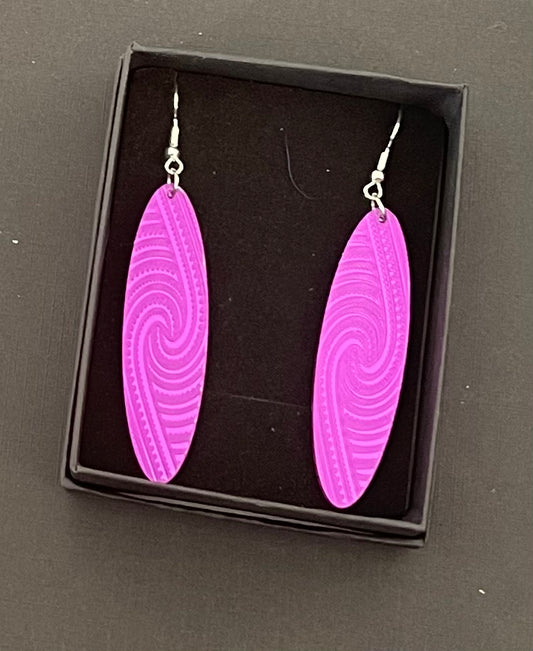 Kapa Rua acrylic mirror fuchsia Earrings