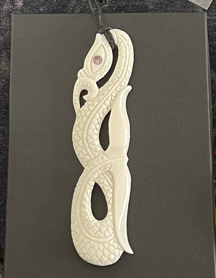 Manaia Pendant - Bone Carving
