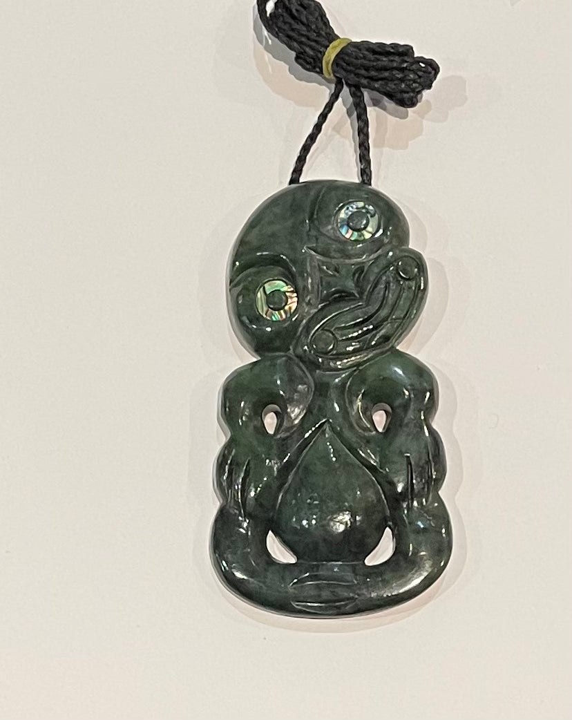 12cm Maori Tiki Pounamu Necklace