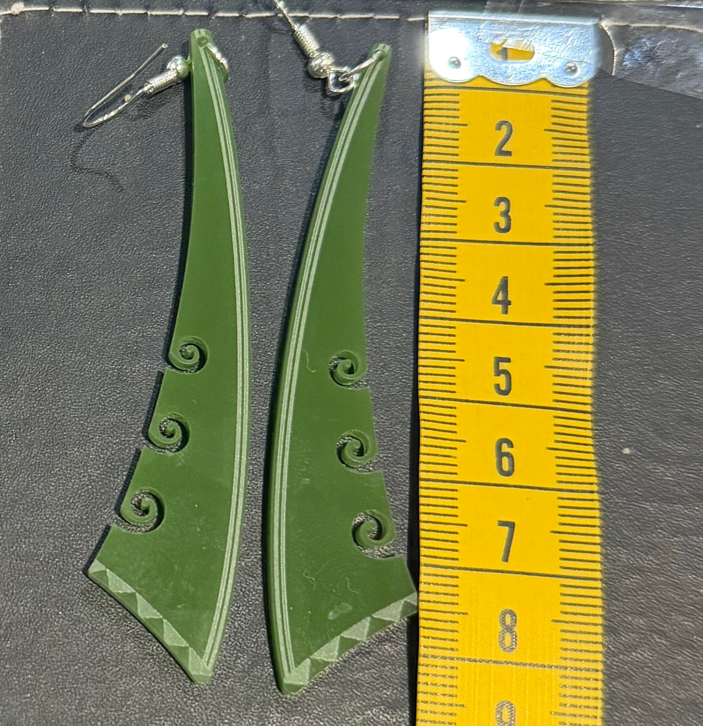 Acrylic light green Earring