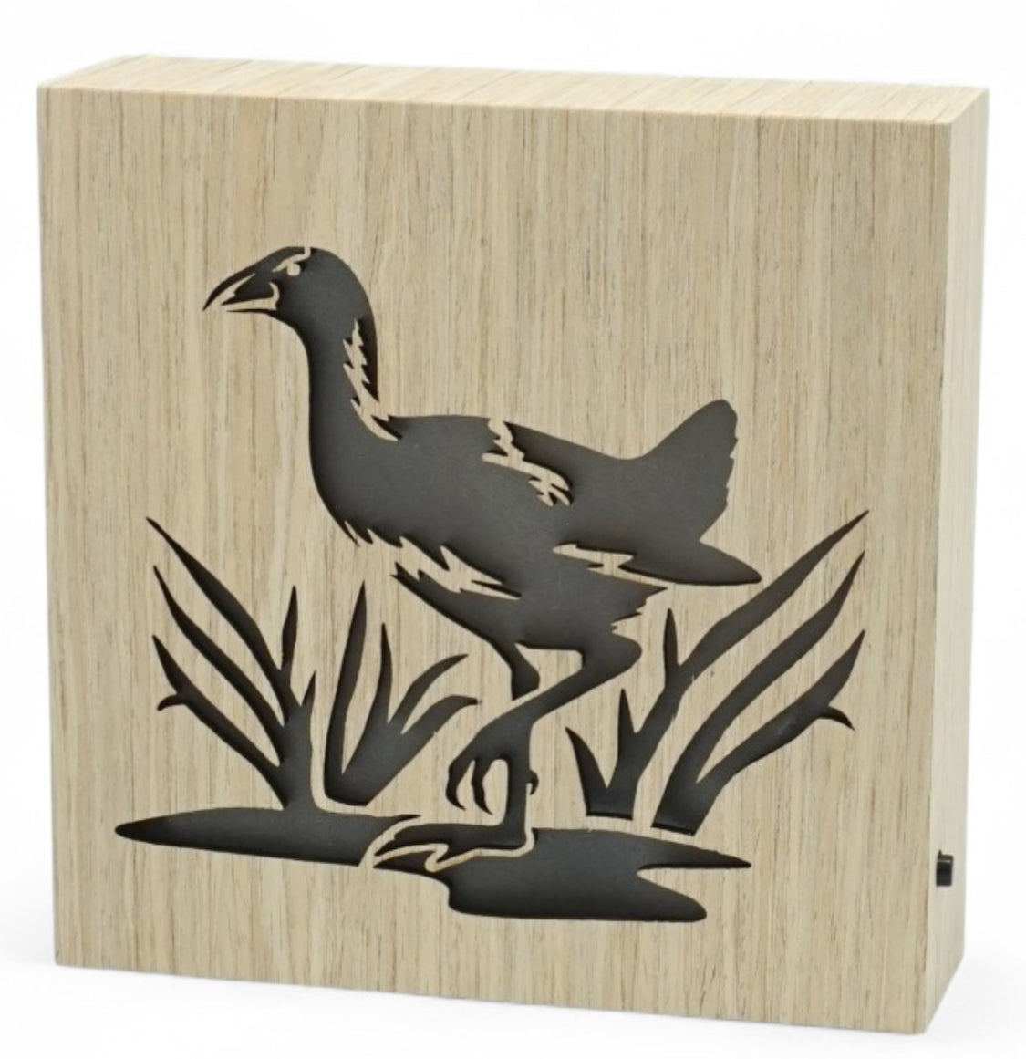 Pūkeko Wooden LED Light - LED Art