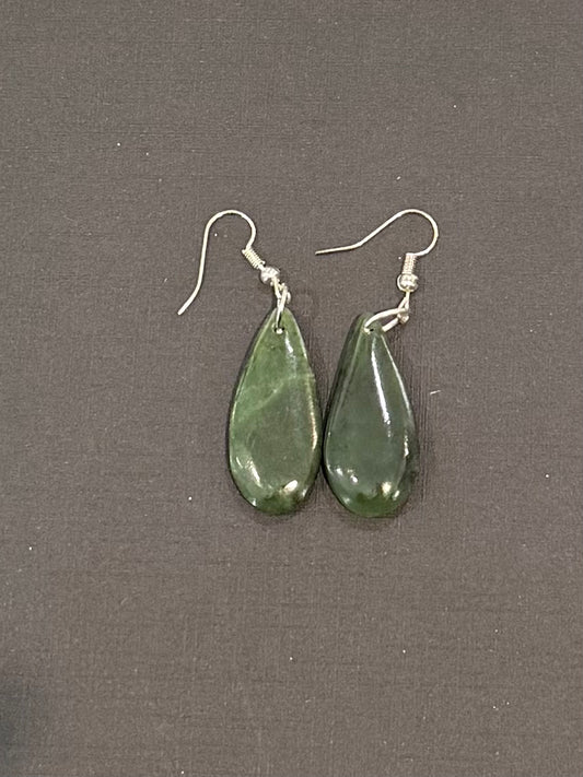 Tear drop Greenstone Earrings