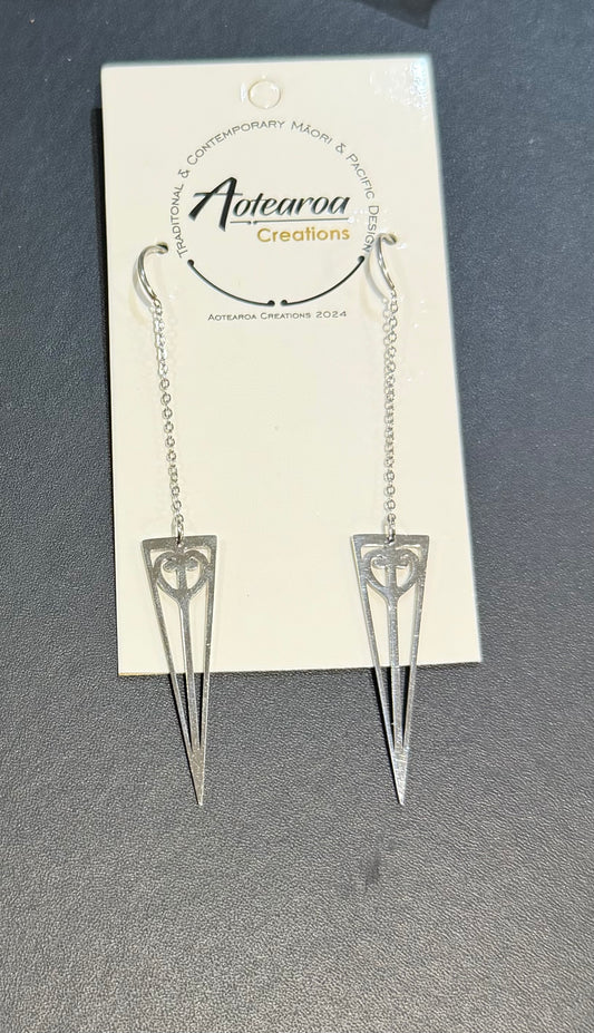 Stainless Steel Silver Earrings