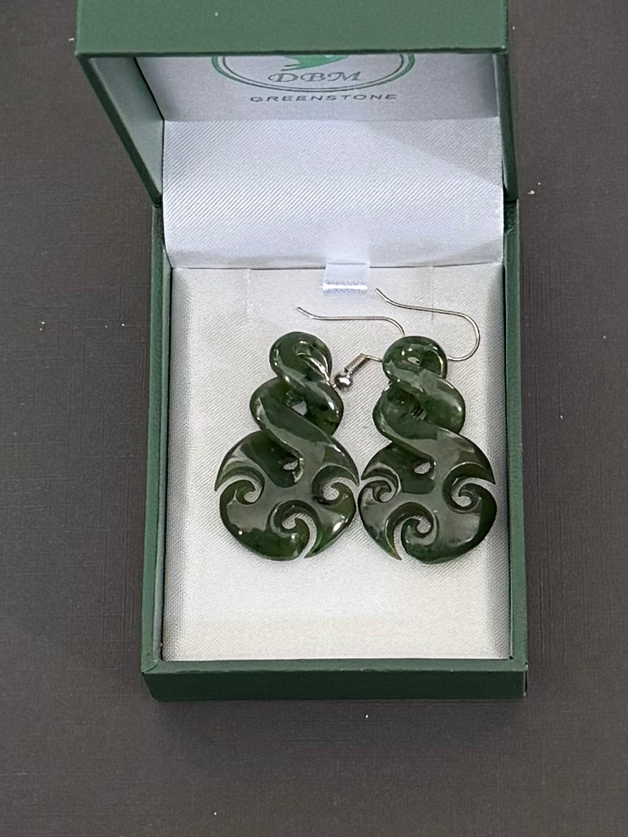 Greenstone Twist Earrings