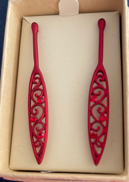 Red paddle Earrings