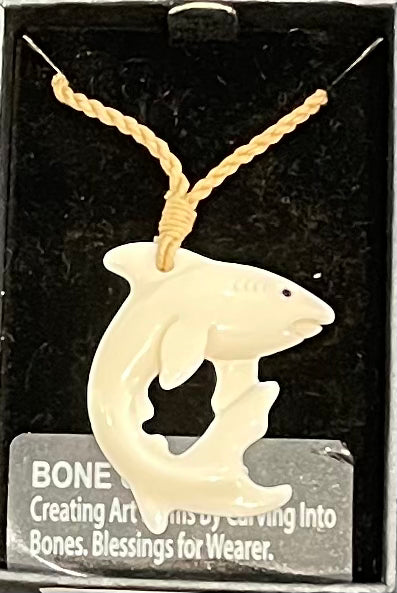 Shark Necklace - Bone Carving