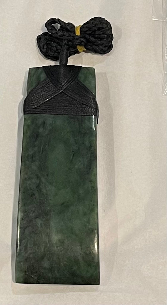 Carved Back Toki - Pounamu Necklace
