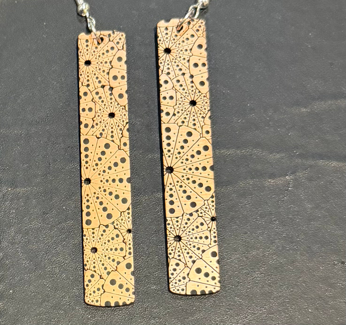 Acrylic copper Kina drop Earrings