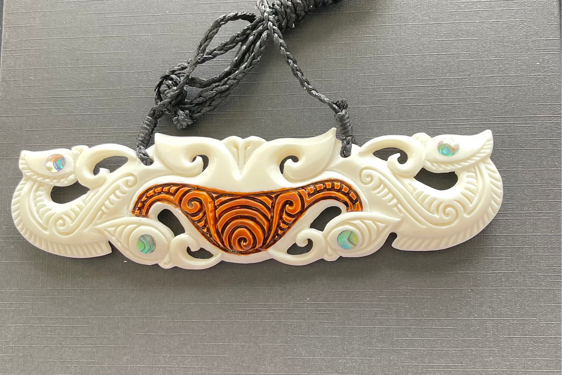 Manaia Breastplate - Maori Necklace - Bone Carvings