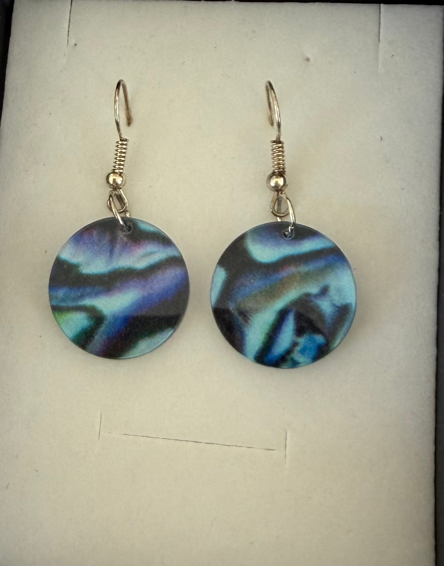 Paua Circle Earrings