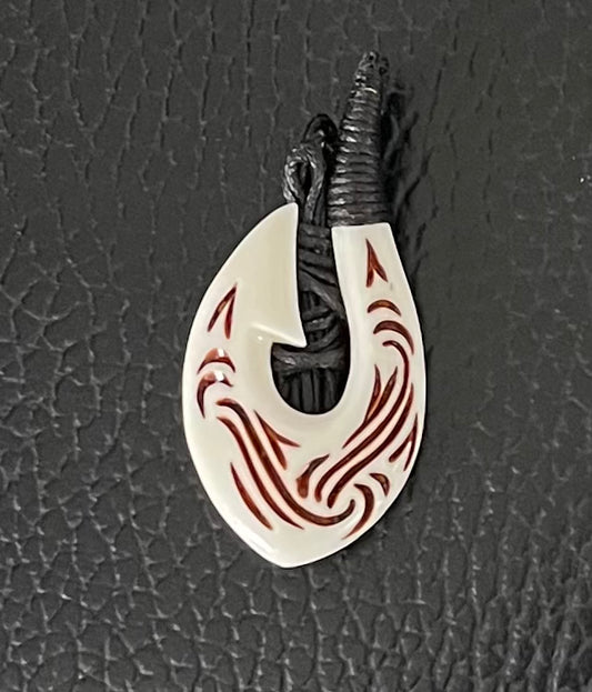 Hook Necklace - Bone Carving