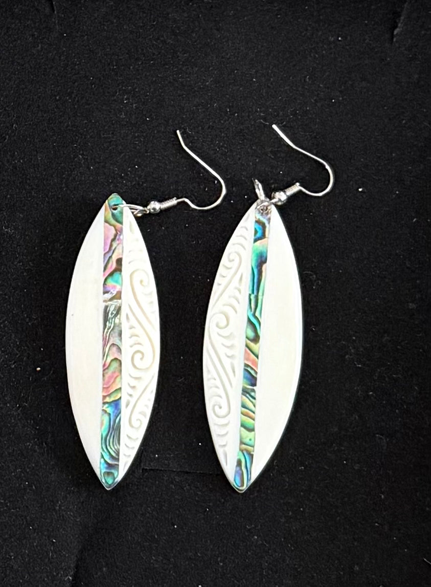 Bone surf board-  Earrings