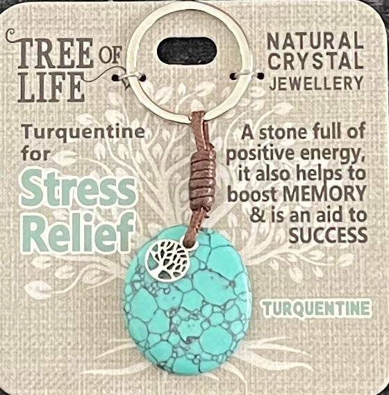 Tree Of Life - Gemstone Crystal Key Ring - Aventurine Emotional Healing
