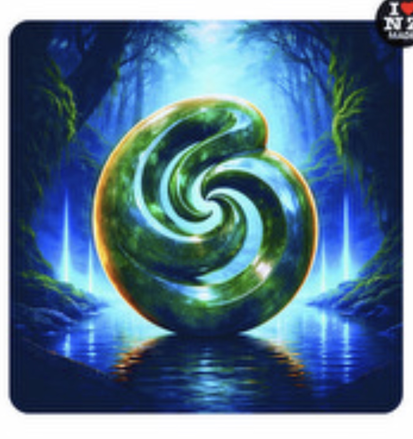 Maori Art Coaster by Artist Doug Healey - Koru