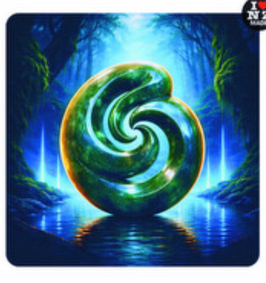 Maori Art Coaster by Artist Doug Healey - Koru