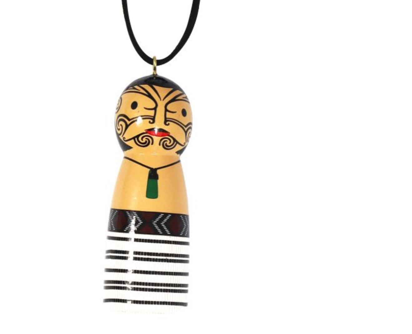Hanging Wooden Tane Maori Peg Dolls -
