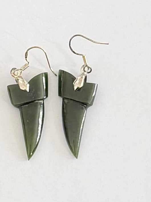 Pounamu Mako Greenstone Earrings