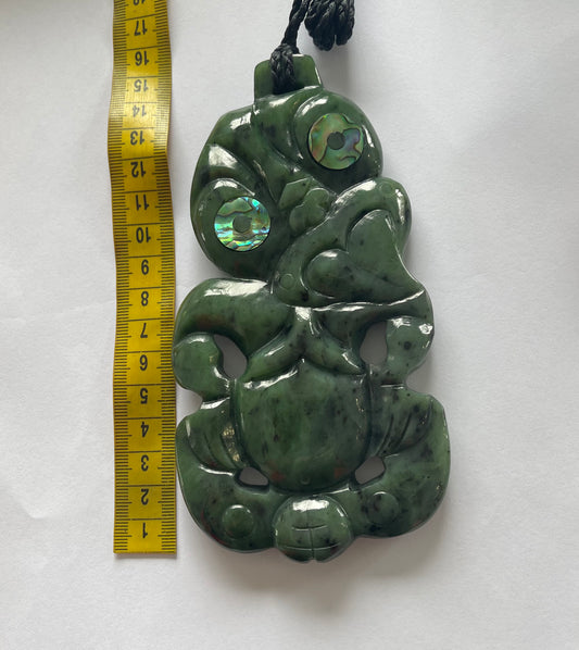14 cm Greenstone  Tiki- Pounamu Necklace 3
