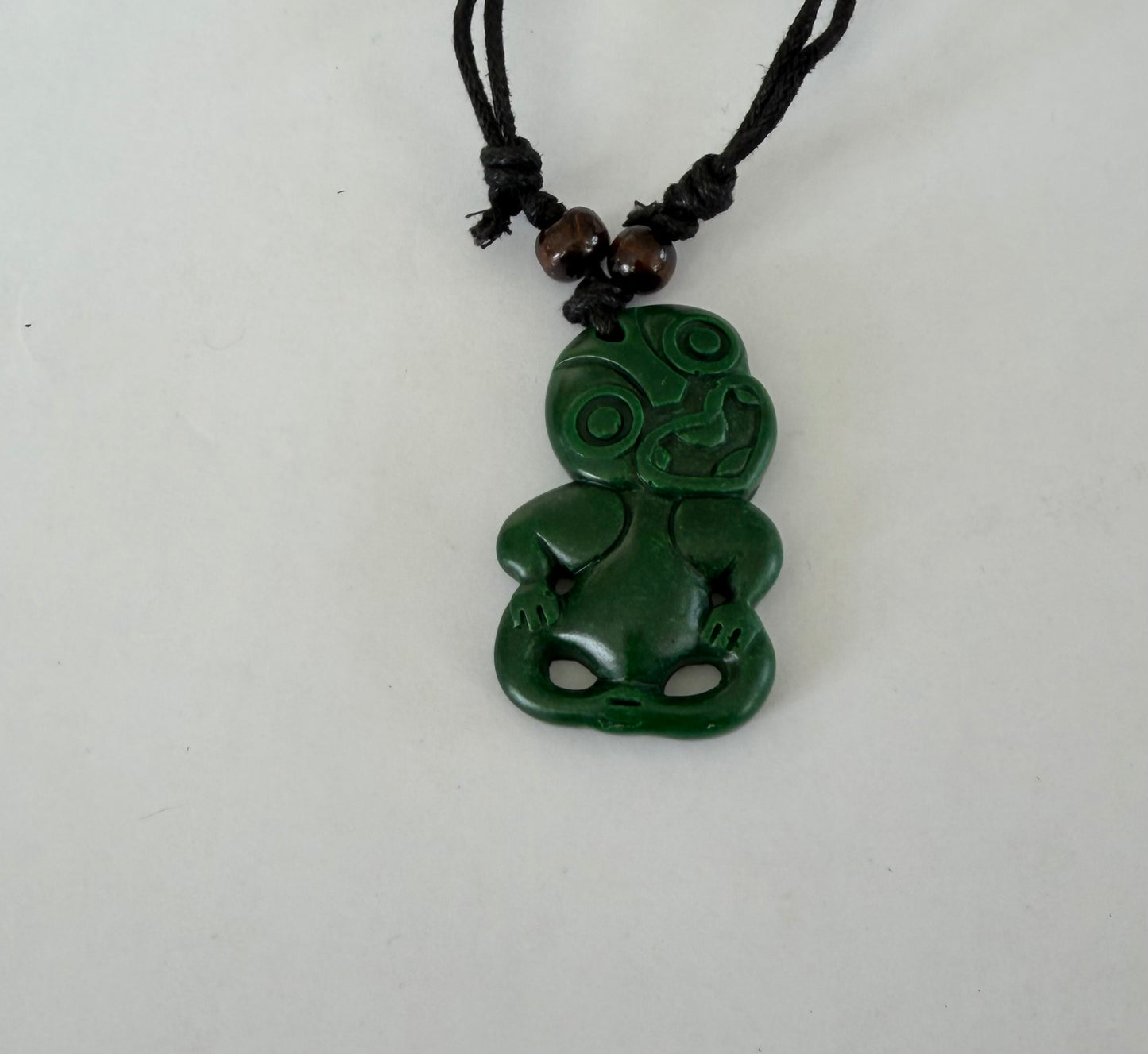 Resin tiki green pendant