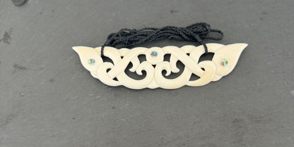 SECONDS Beef Bone Carved breastplate. Check out the pictures before you buy as they are marked no 6