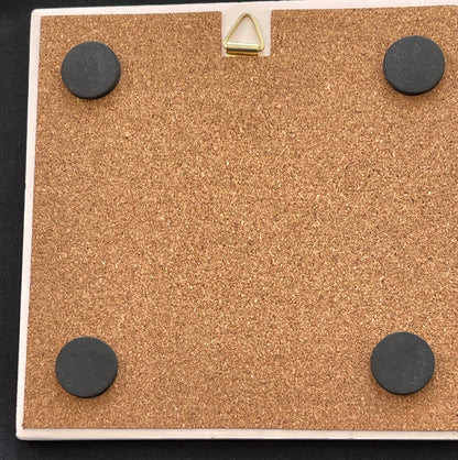 Square Mount Taranaki - Ceramic Wall Art Plus a Card To Match
