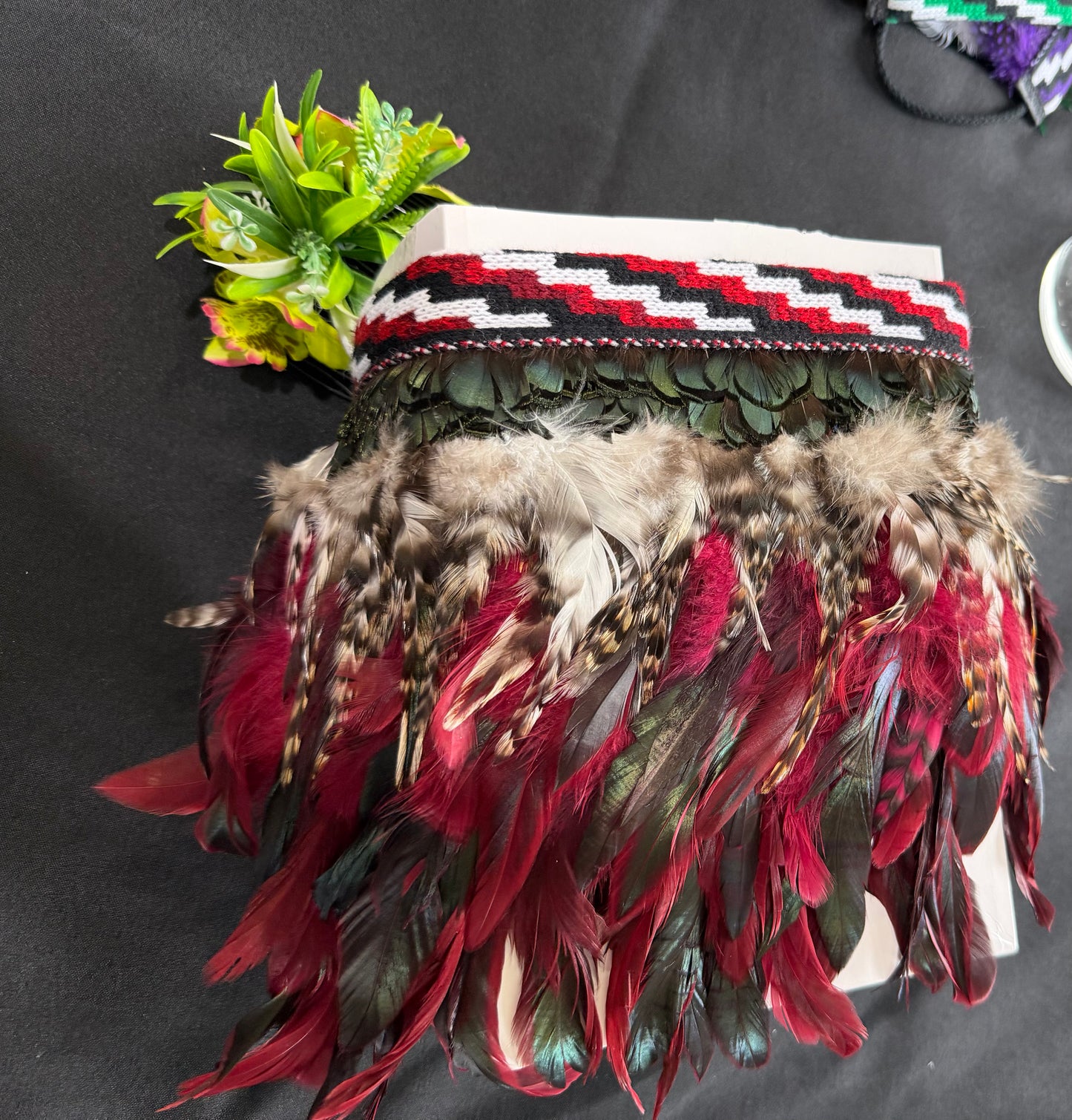 Maroon Korowai For Urn