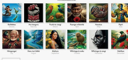 Artist Doug Healey 2027 Calendar New Zealand Maori Artwork
