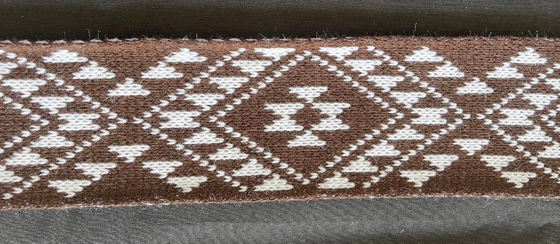 Dark brown and White - Taniko Band 2inch