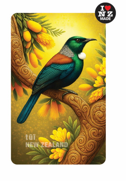 Maori Art Cards by Artist Doug Healey - Tui