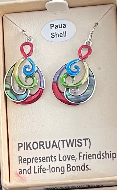 Multi Colour Twist Earrings