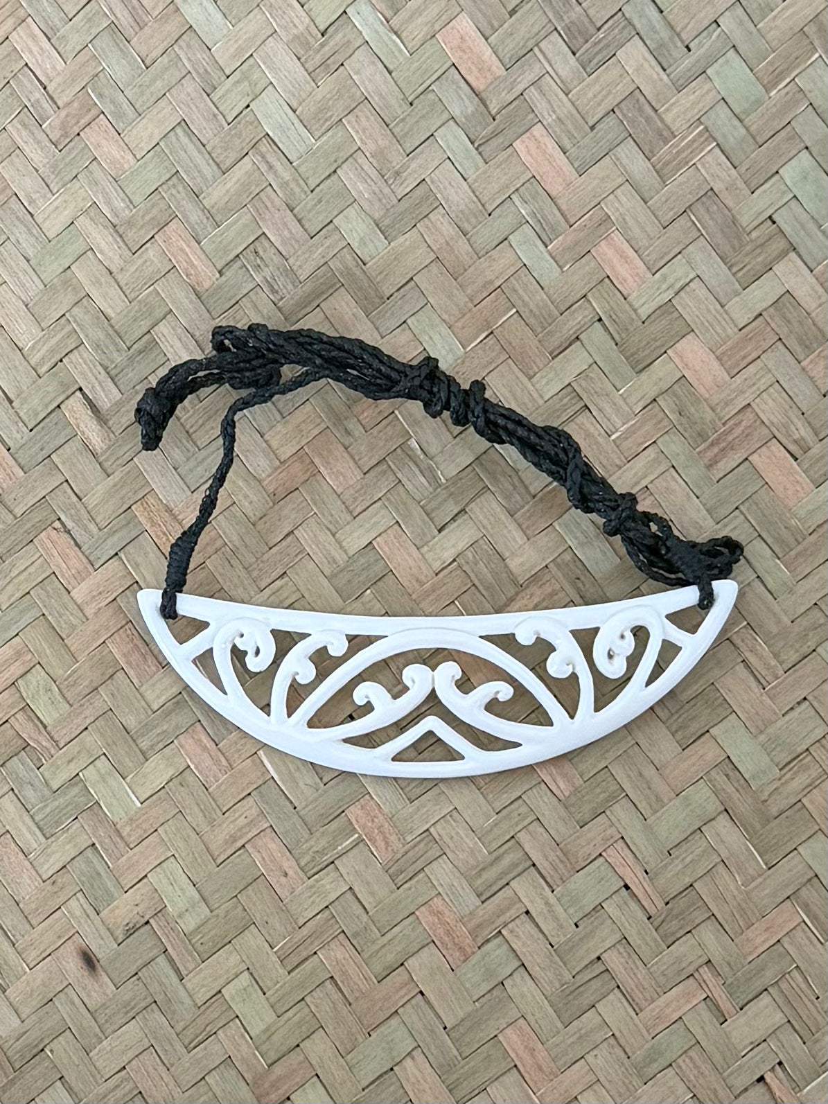 Carved beef bone breastplate