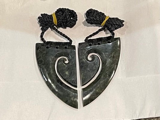 Koru pair Greenstone Pounamu Necklace