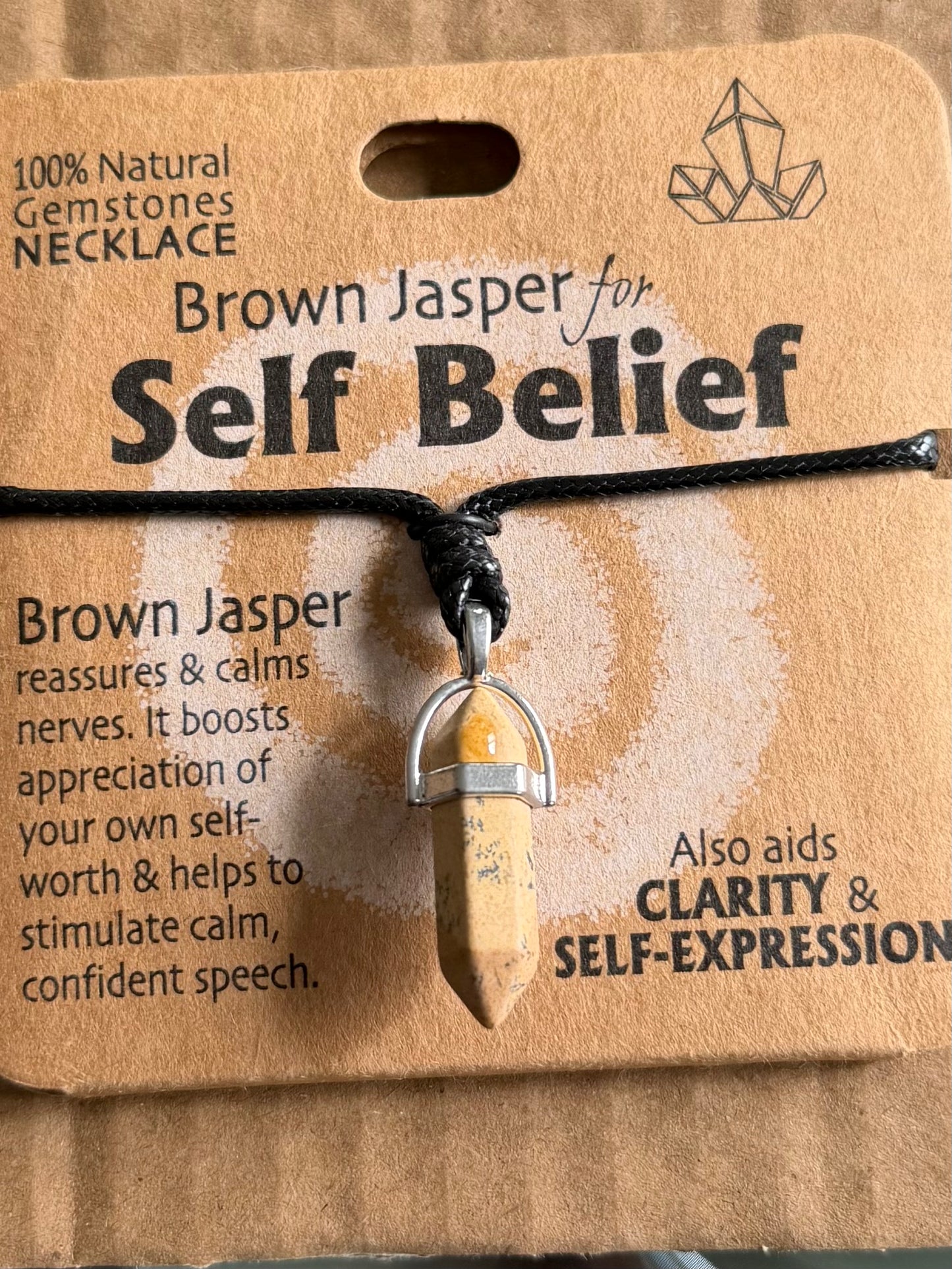 Gemstone Crystal Bracelet and pendant set - Self Belief
