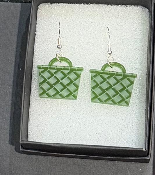 Acrylic Green Kete Earrings