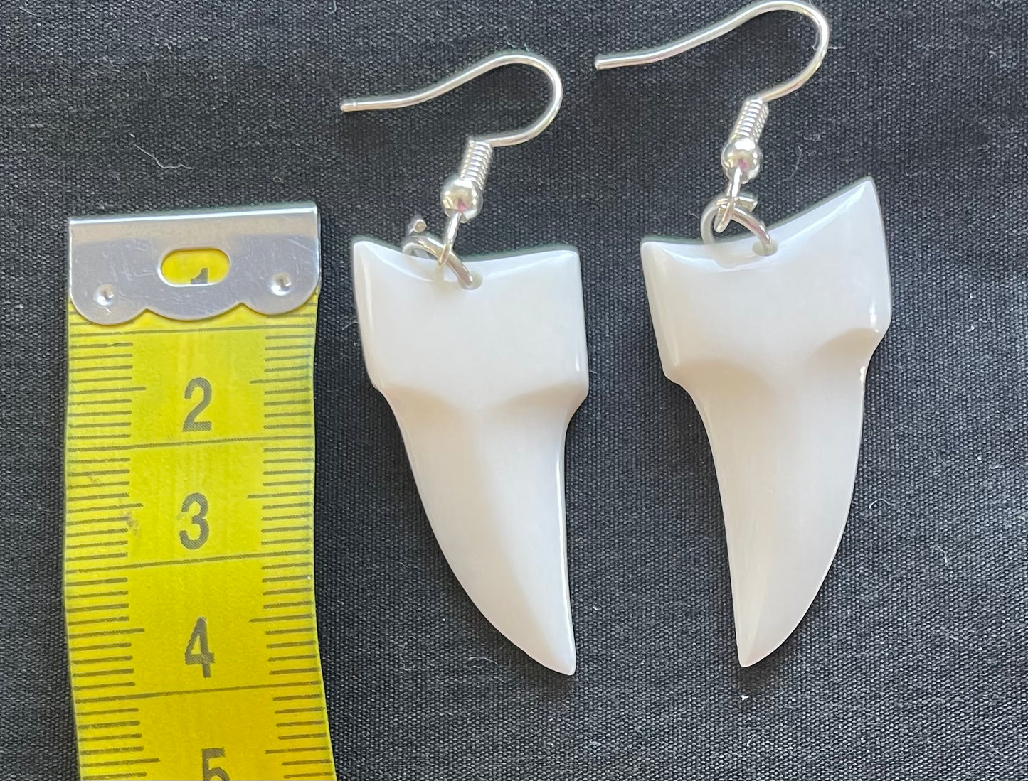Mako Shark Teeth Bone Earrings