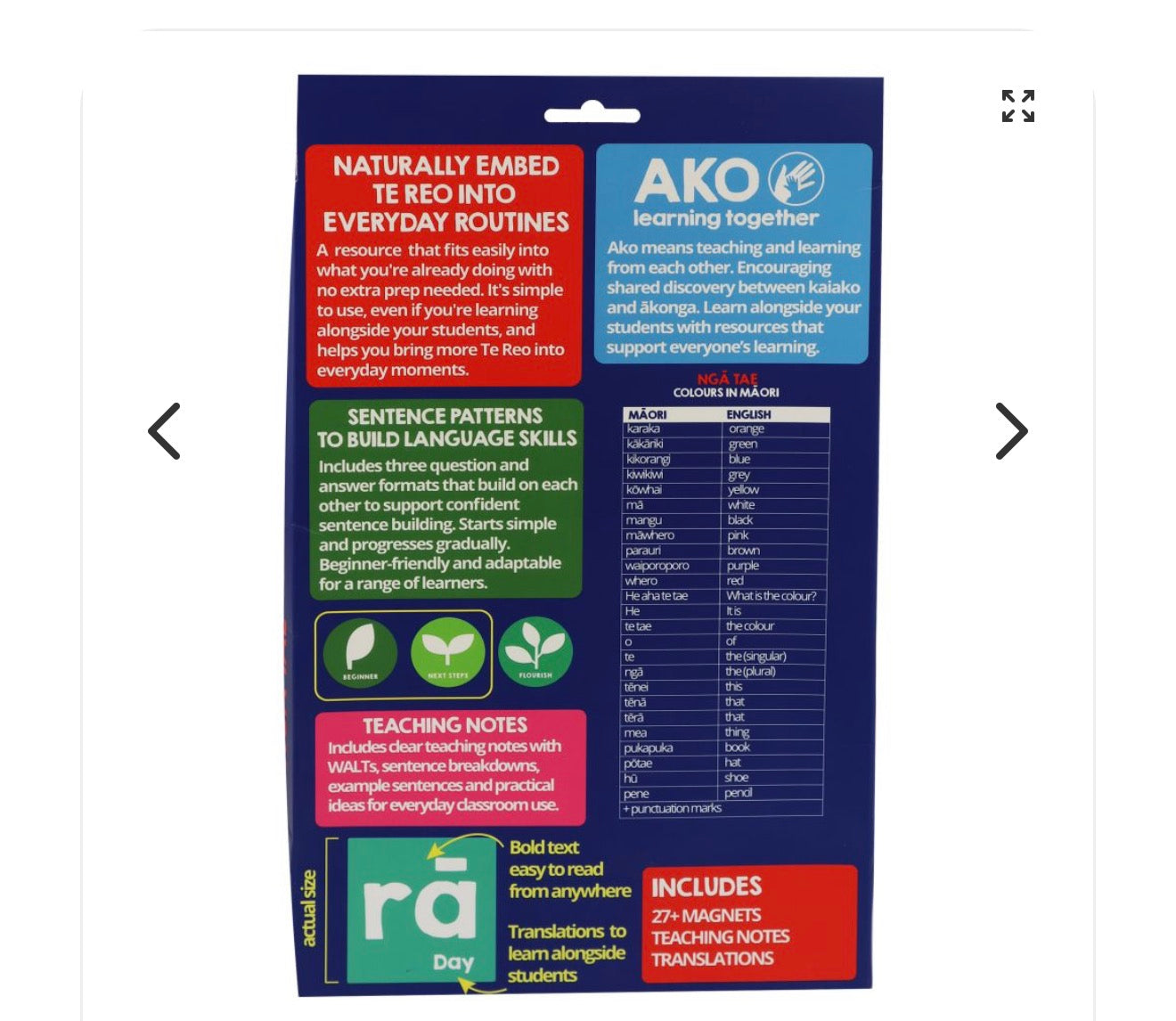 Colours in Maori - Magnets